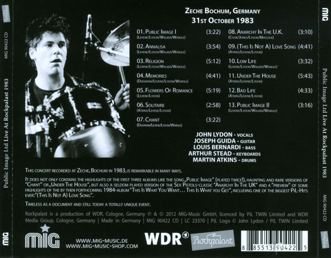 Live at Rockpalast, 1983 cover art