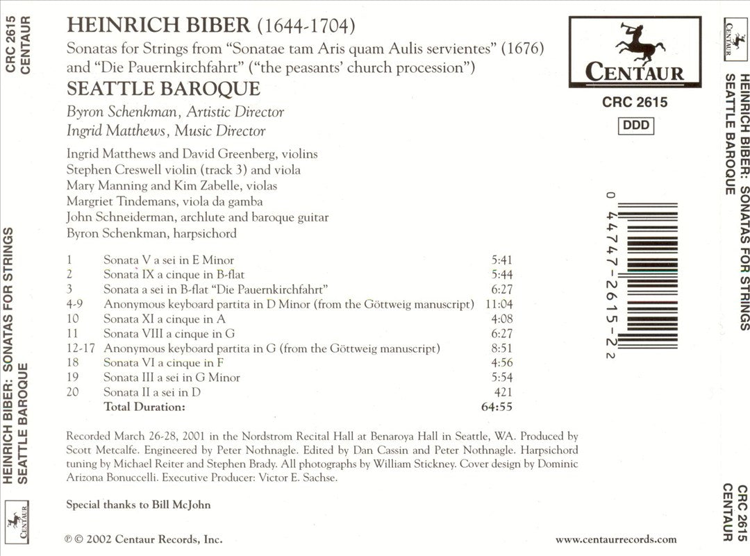 Biber: Sonatas for Strings cover art