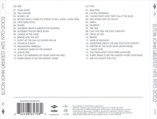 Greatest Hits 1970-2002 [Argentina] cover art
