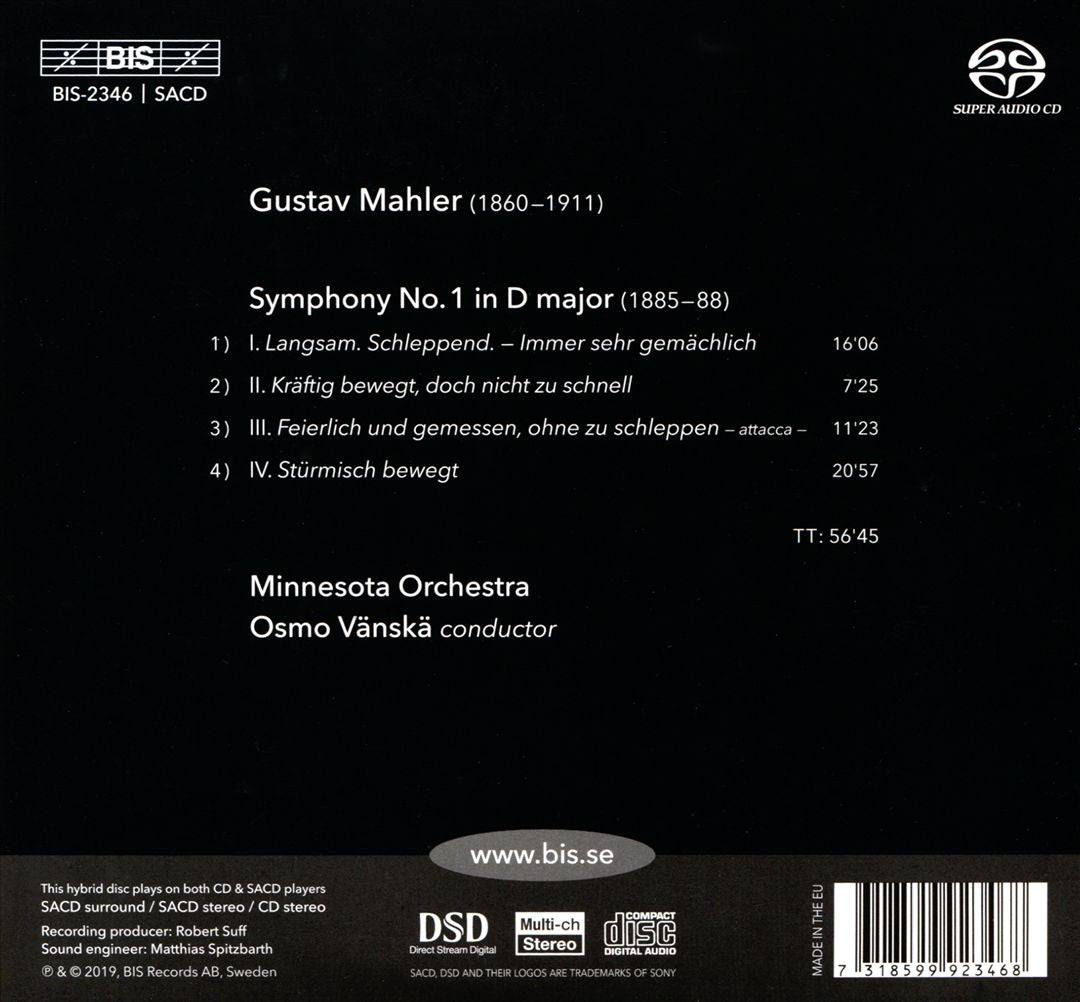 Mahler 1 cover art