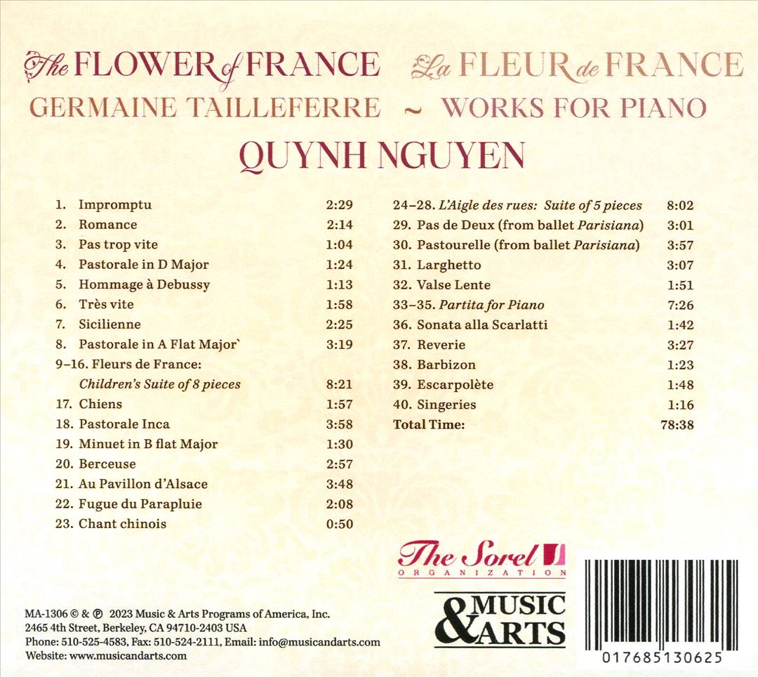 Flower of France: Germain Tailleferre Works for Piano cover art