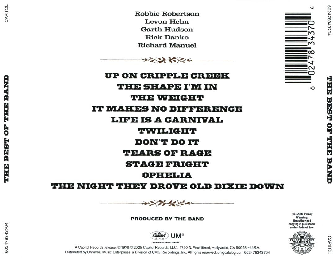 Best of the Band cover art