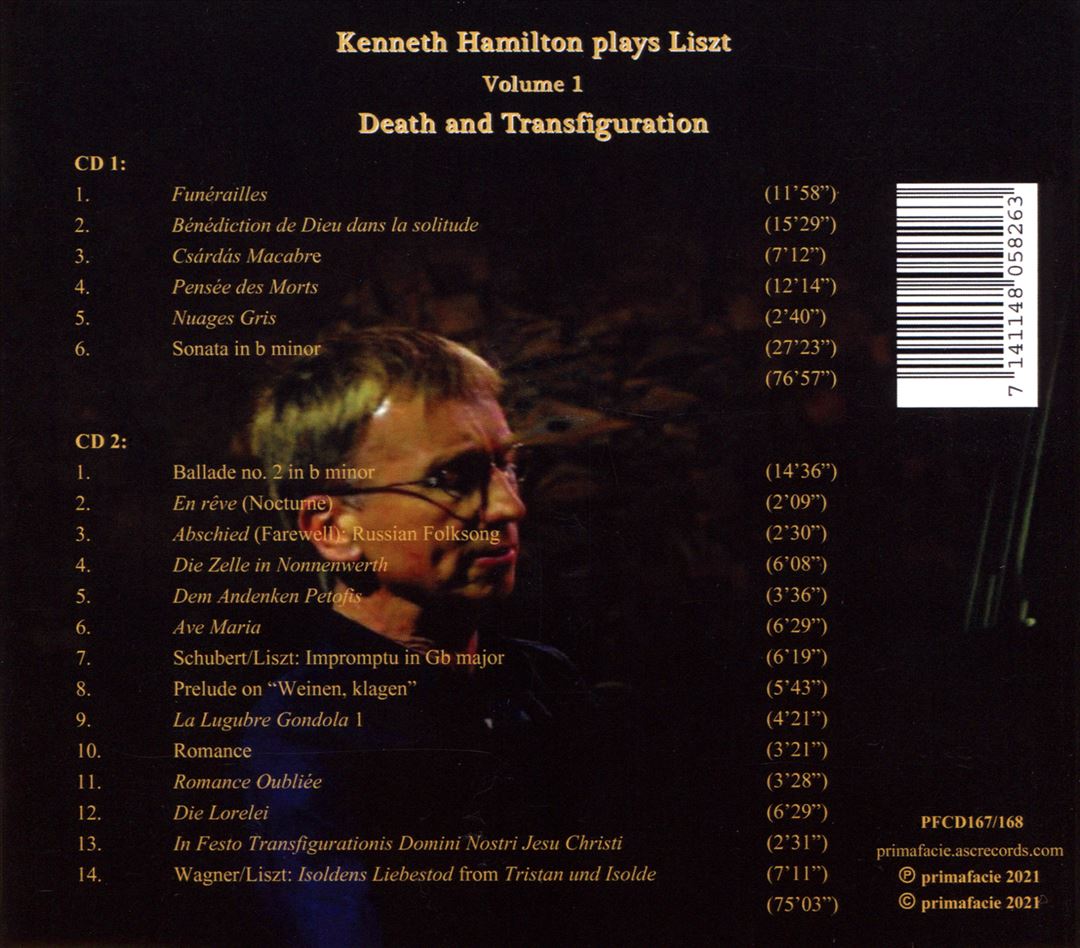 Kenneth Hamilton plays Liszt, Vol. 1: Death and Transfiguration cover art