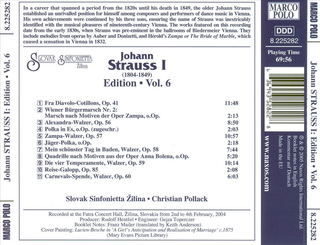 Johann Strauss I Edition, Vol. 6 cover art