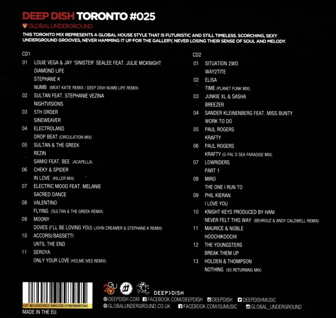 Global Underground 025: Toronto cover art