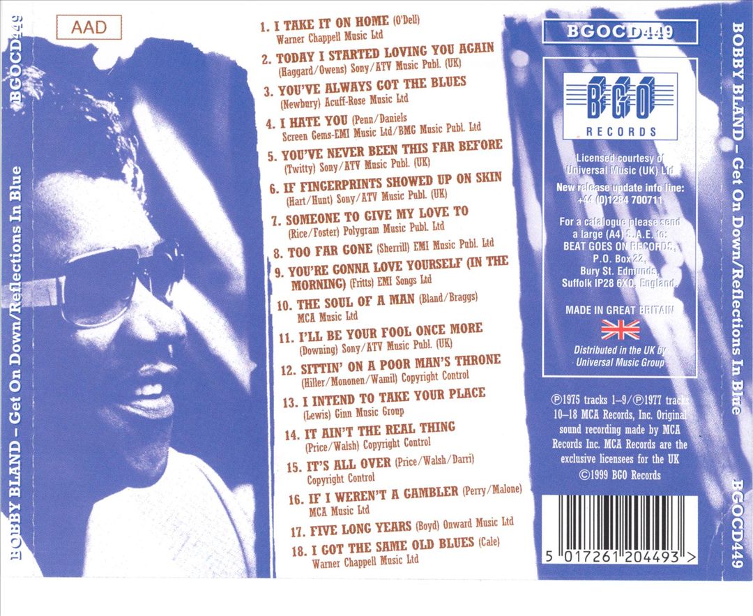 Get on Down With Bobby Bland/Reflections in Blue cover art