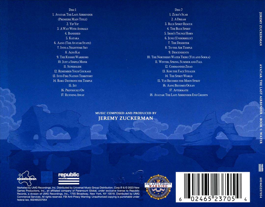 Avatar: The Last Airbender - Book 1: Water [Music From the Animated Series] [2 CD] cover art