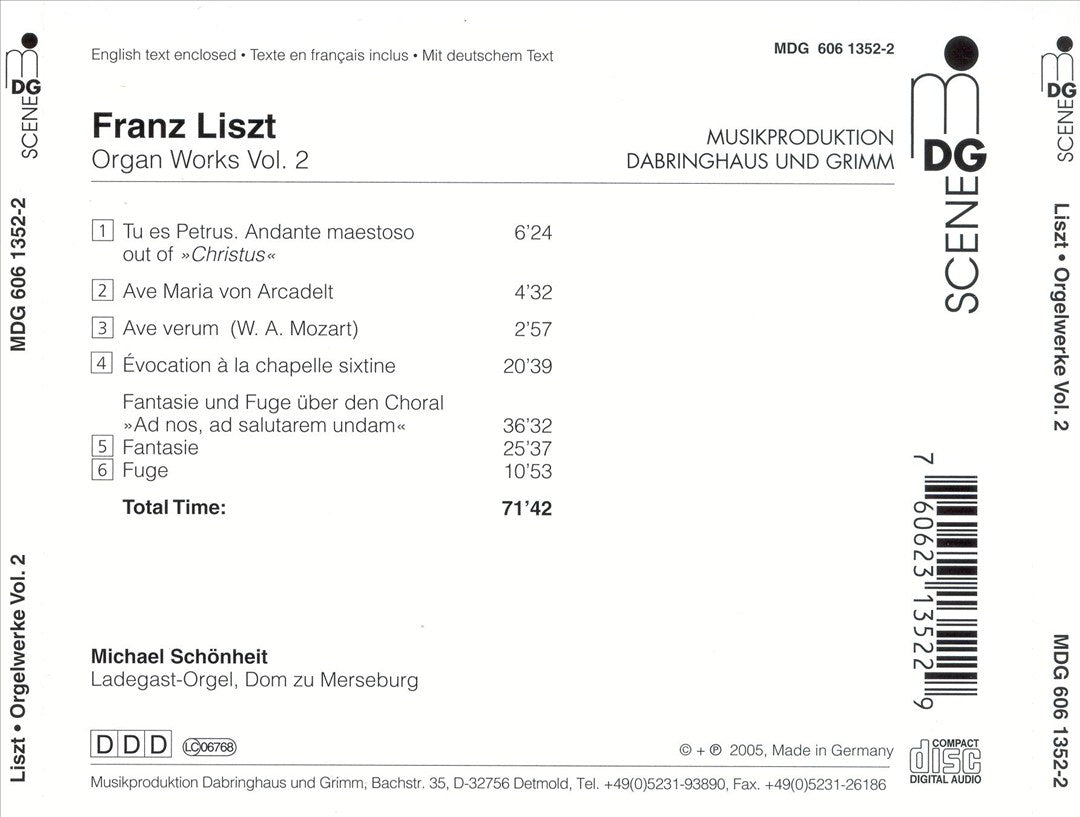 Liszt: Organ Works, Vol. 2 cover art