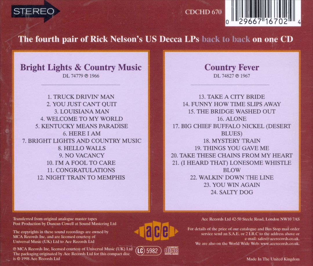 Bright Lights & Country Music/Country Fever cover art