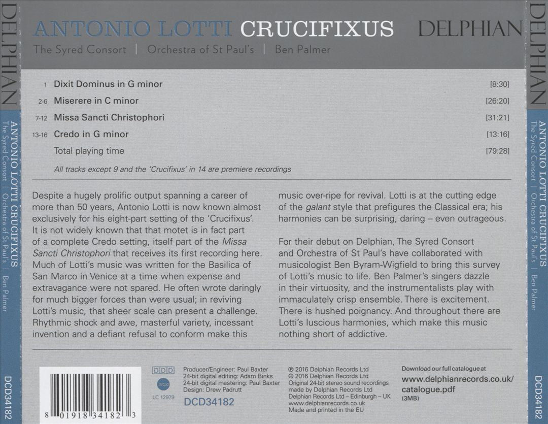 Antonio Lotti: Crucifixus cover art