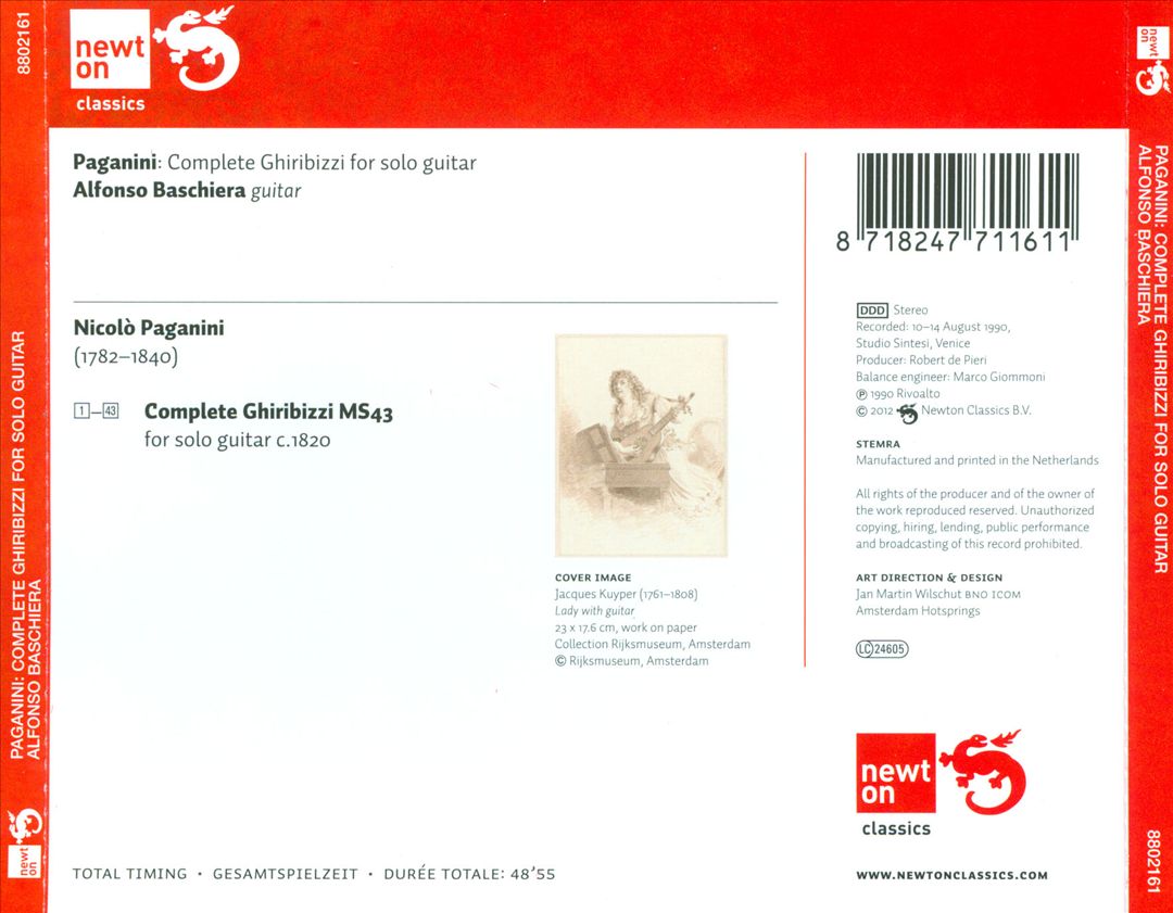 Paganini: Complete Ghiribizzi for guitar cover art