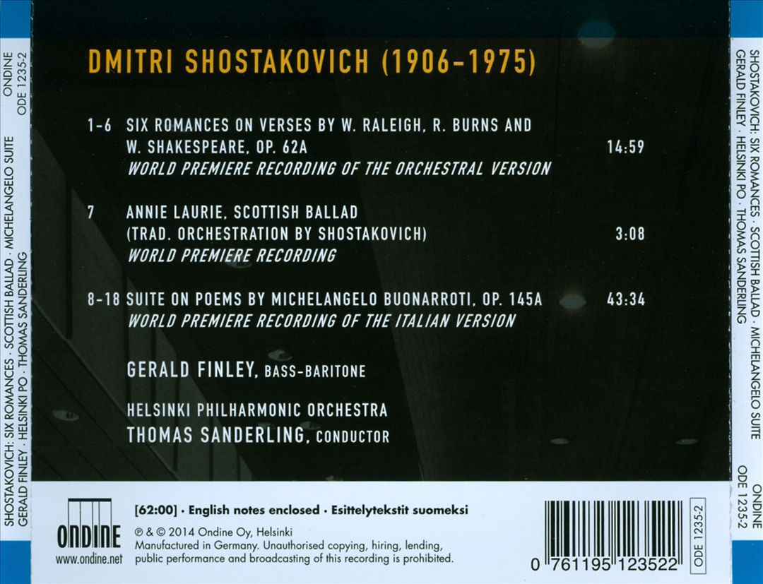 Shostakovich: Songs cover art
