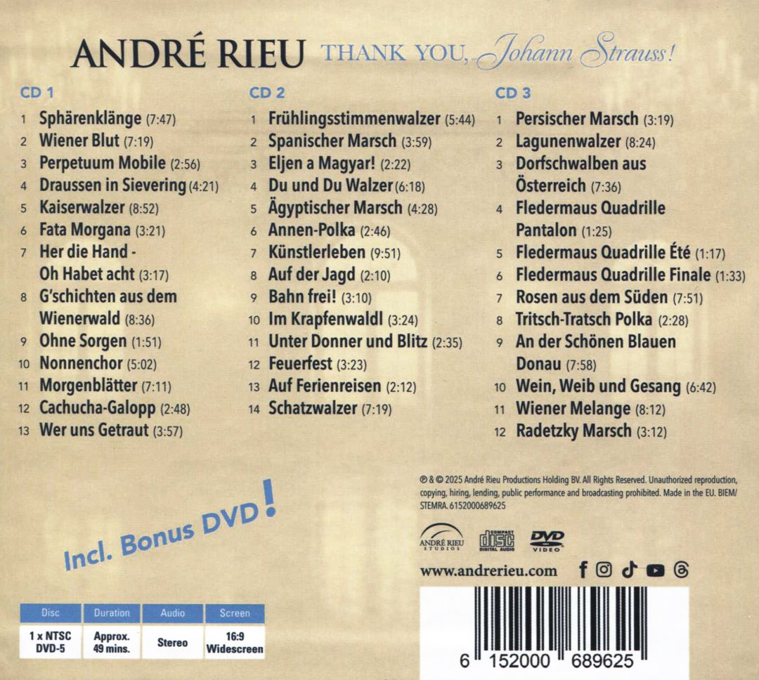 Thank You, Johann Strauss! [CDs & DVD] cover art