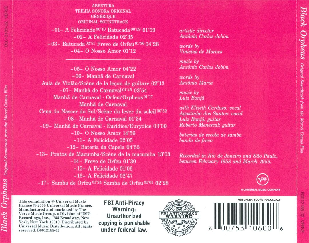 Black Orpheus [2008 Verve Bonus Tracks] cover art