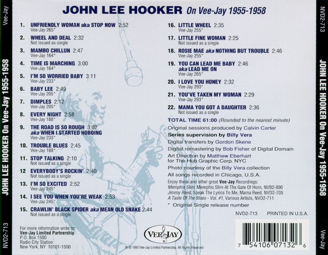 John Lee Hooker on Vee-Jay, 1955-1958 cover art