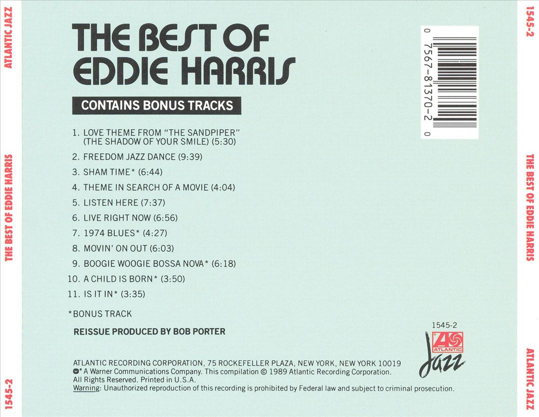 Best of Eddie Harris cover art
