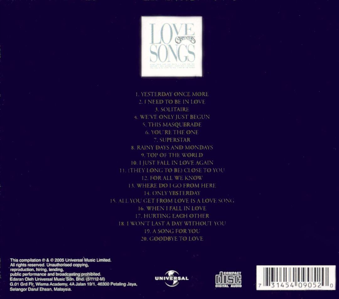 Gold: Love Songs cover art