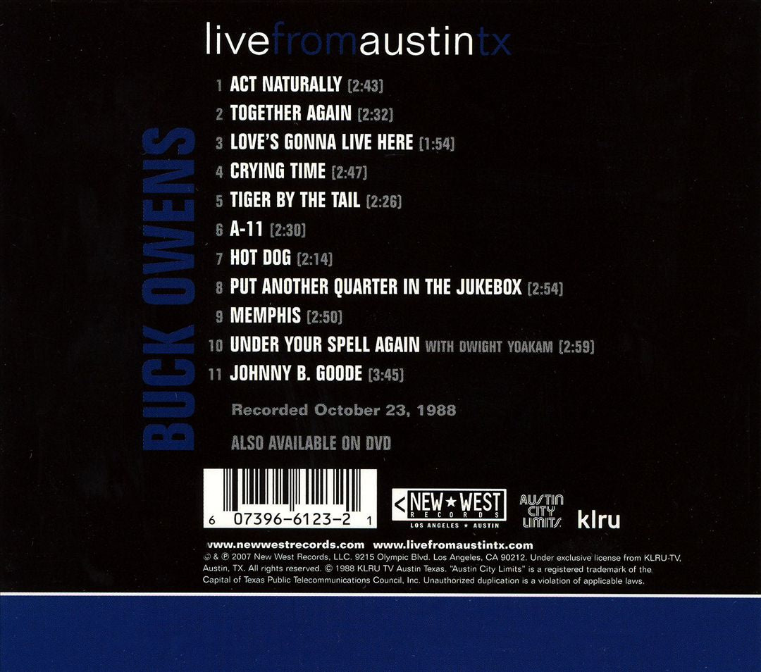 Live from Austin TX cover art