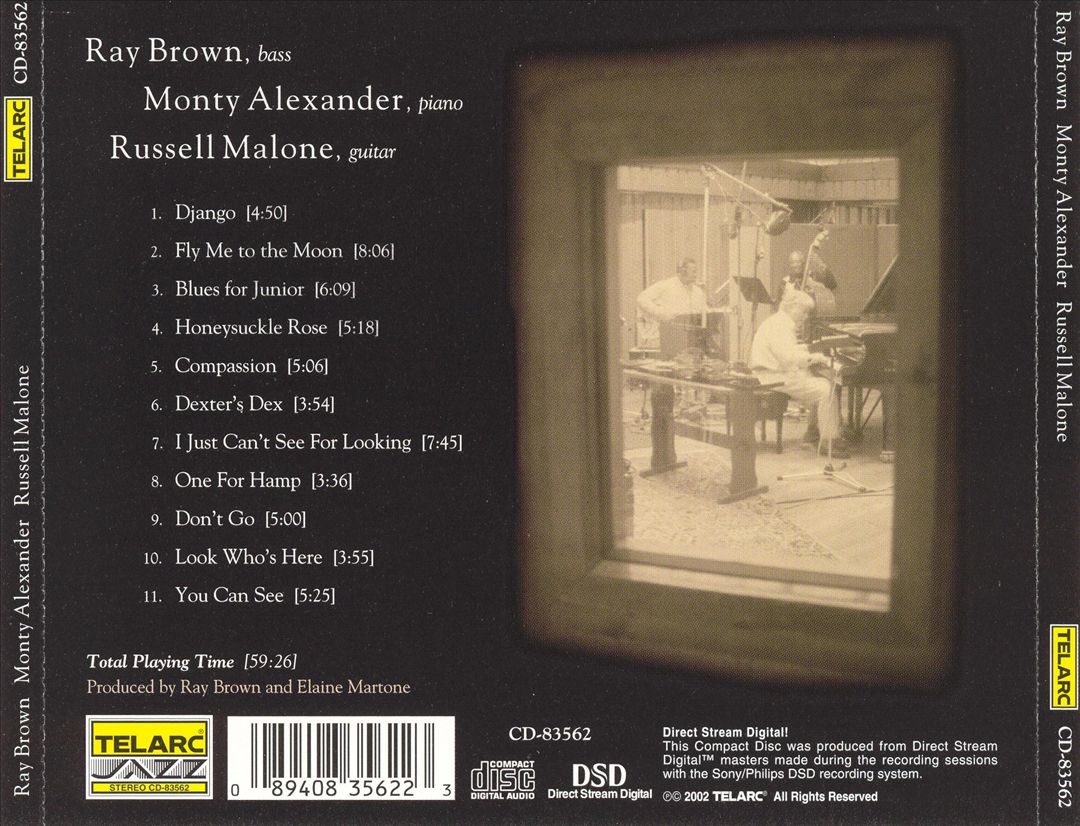Ray Brown, Monty Alexander & Russell Malone [Bonus Disc] cover art
