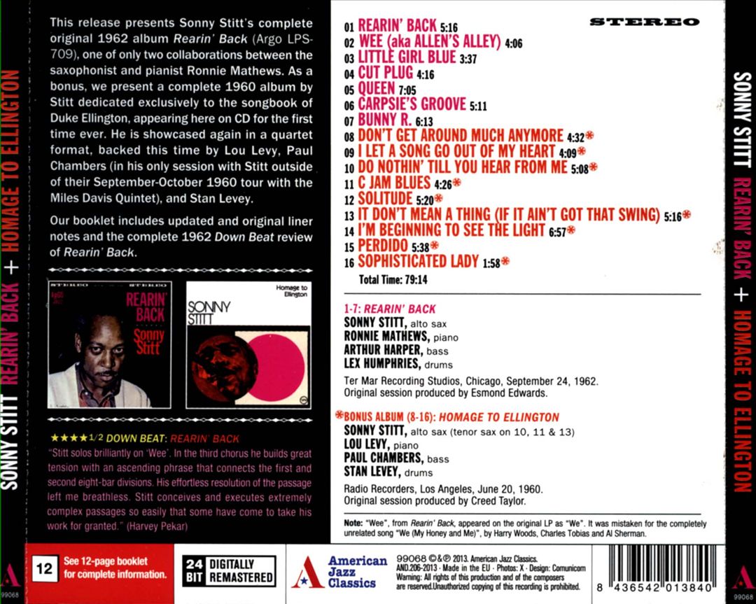 Rearin' Back/Homage to Ellington cover art