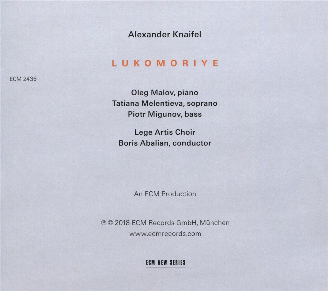 Alexander Knaifel: Lukomoriye cover art