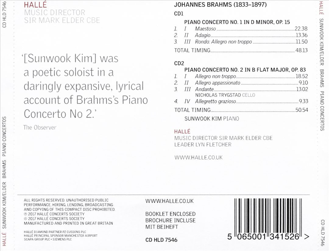 Brahms: Piano Concertos cover art