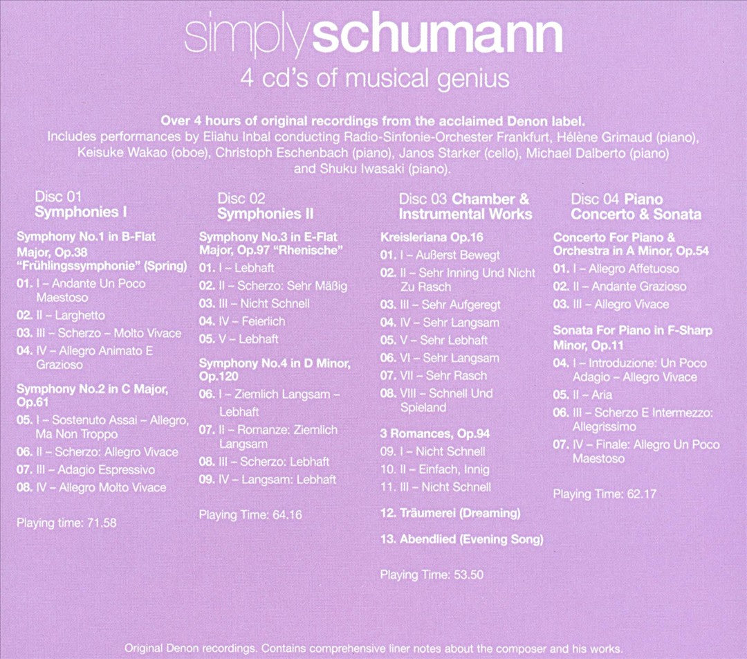 Simply Schumann cover art