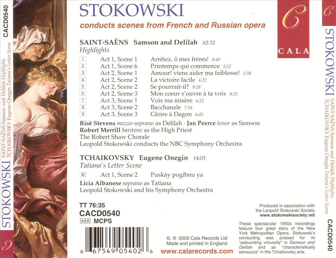 Saint-Saëns: Samson and Delilah (Highlights); Tchaikovsky: Eugene Onegin (Tatiana's Letter Scene) cover art