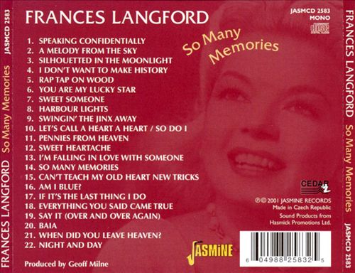 So Many Memories cover art