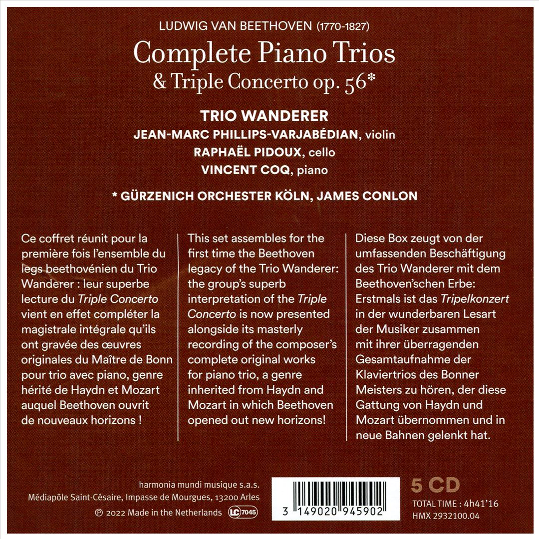 Beethoven: Complete Piano Trio; Triple Concerto Op. 56 cover art