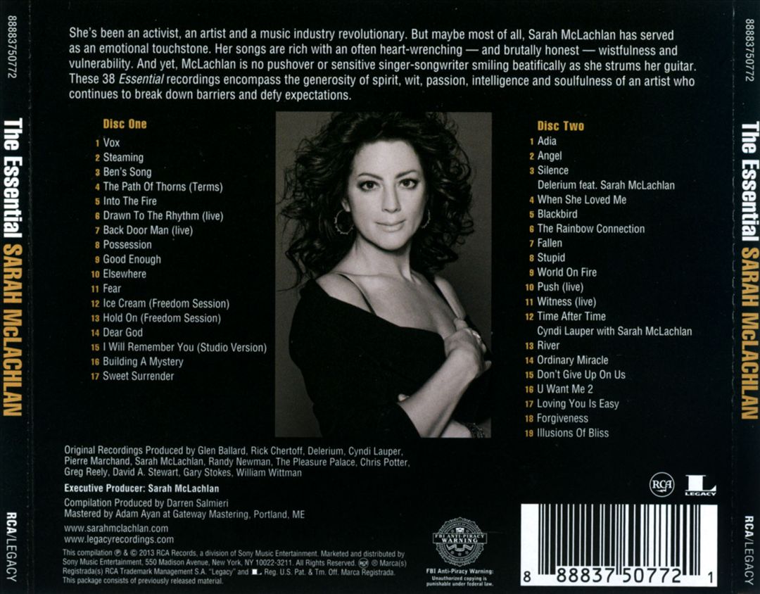 Essential Sarah McLachlan cover art