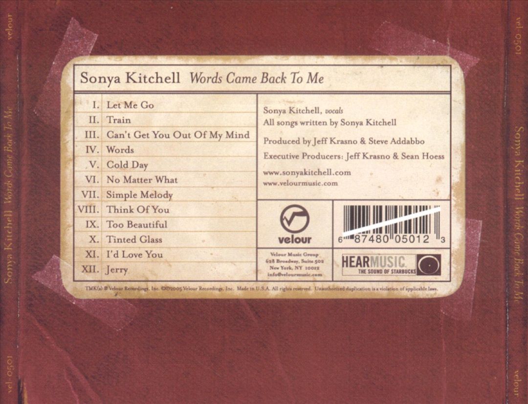 Words Came Back to Me cover art