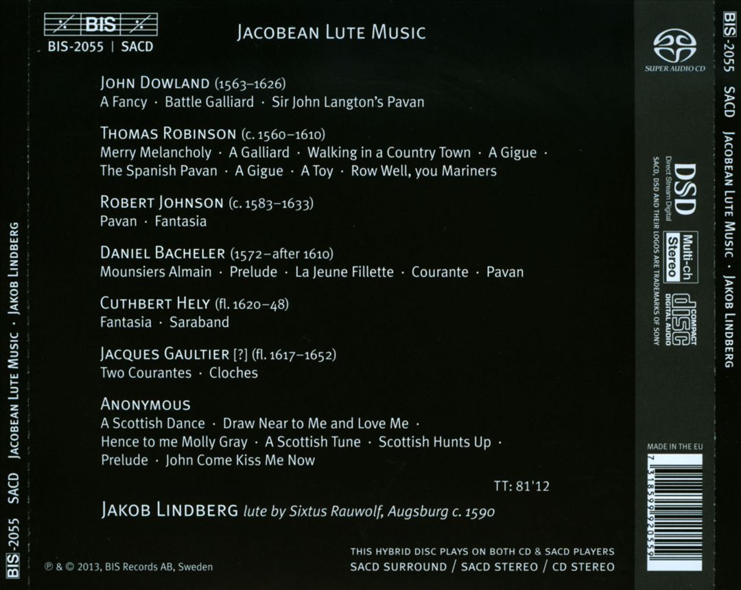 Jacobean Lute Music cover art