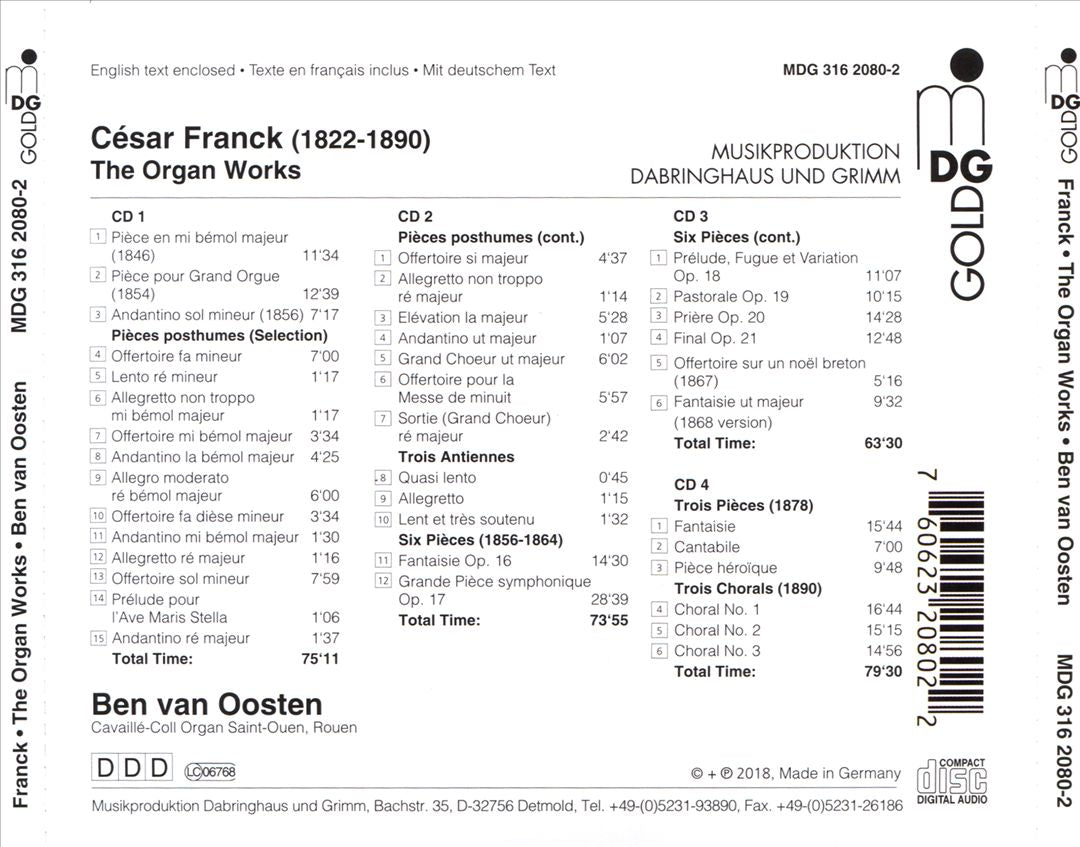 César Franck: The Organ Works cover art