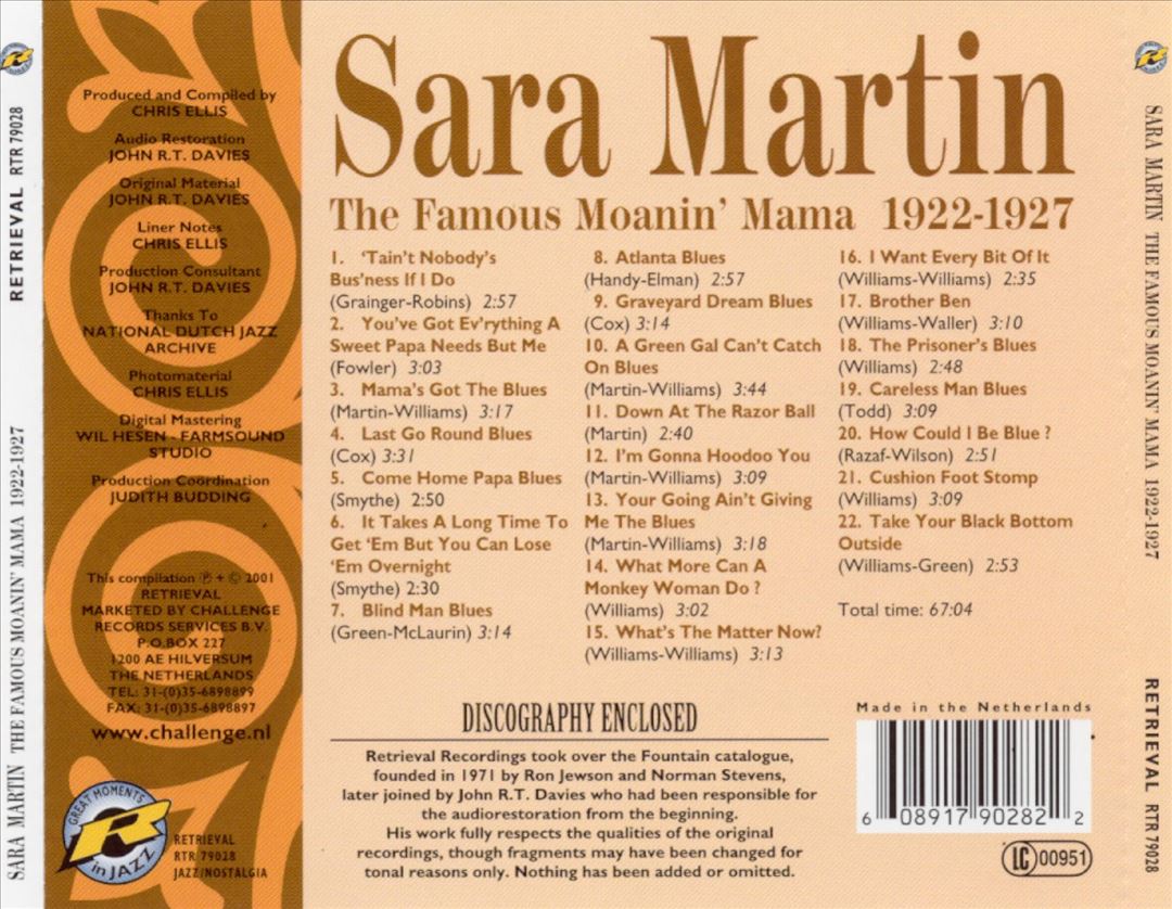 Famous Moanin' Mama: 1922-1927 cover art