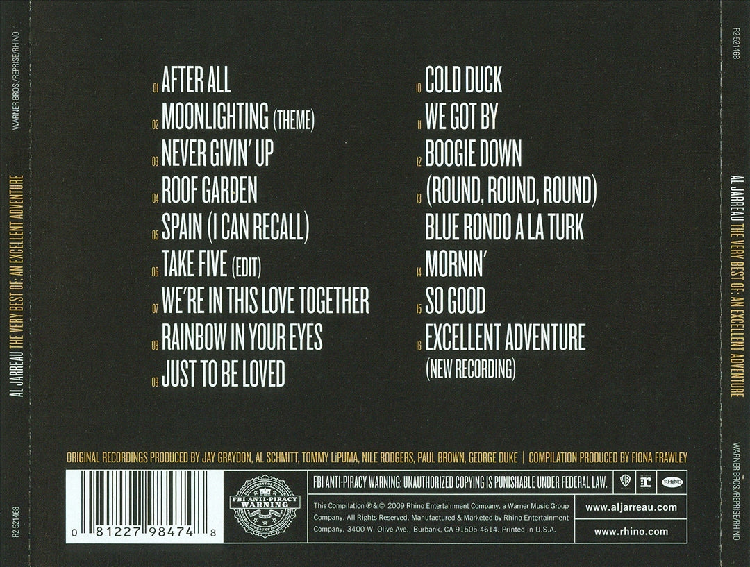 Very Best of Al Jarreau: An Excellent Adventure cover art