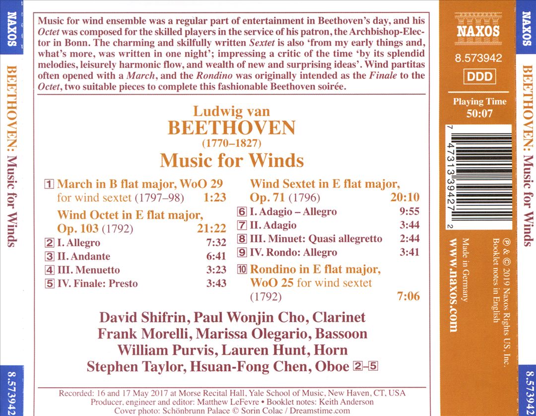Beethoven: Music for Winds cover art