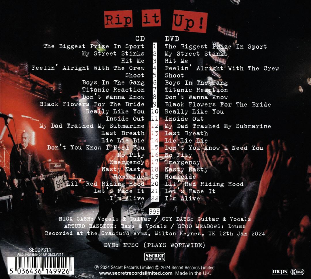 Rip It Up! Live at the Craufurd Arms cover art