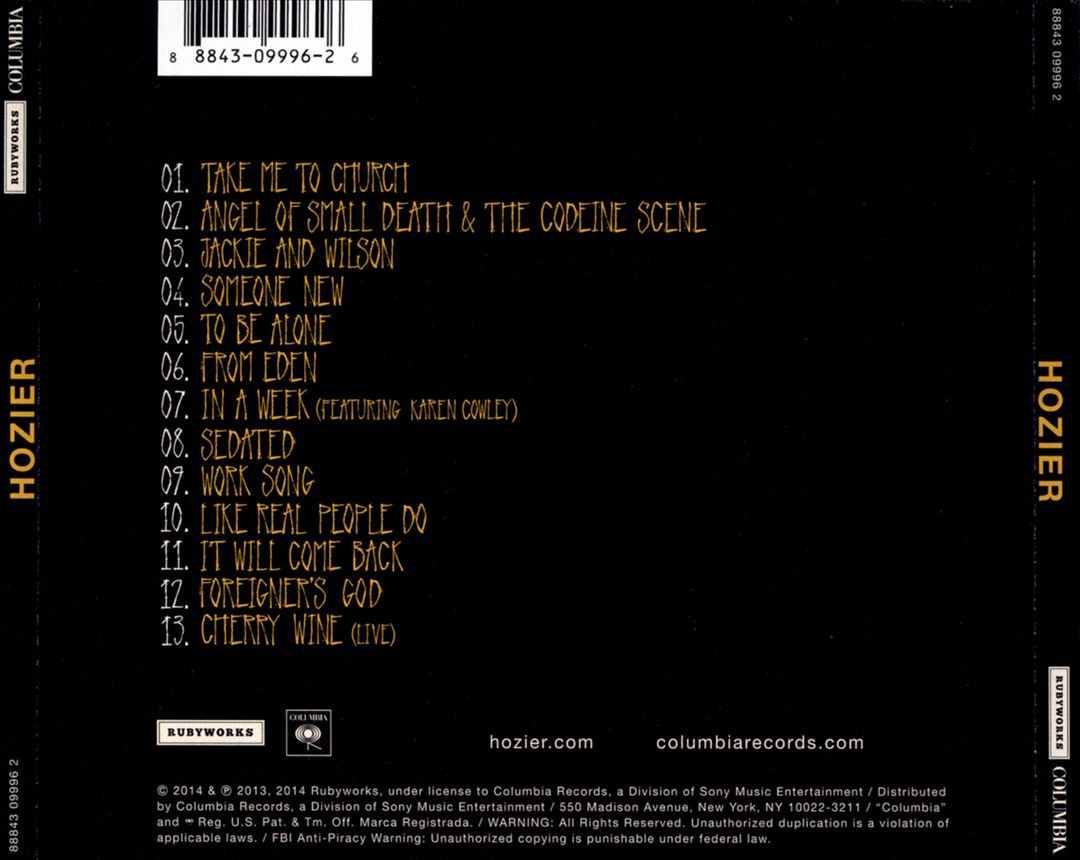 Hozier cover art