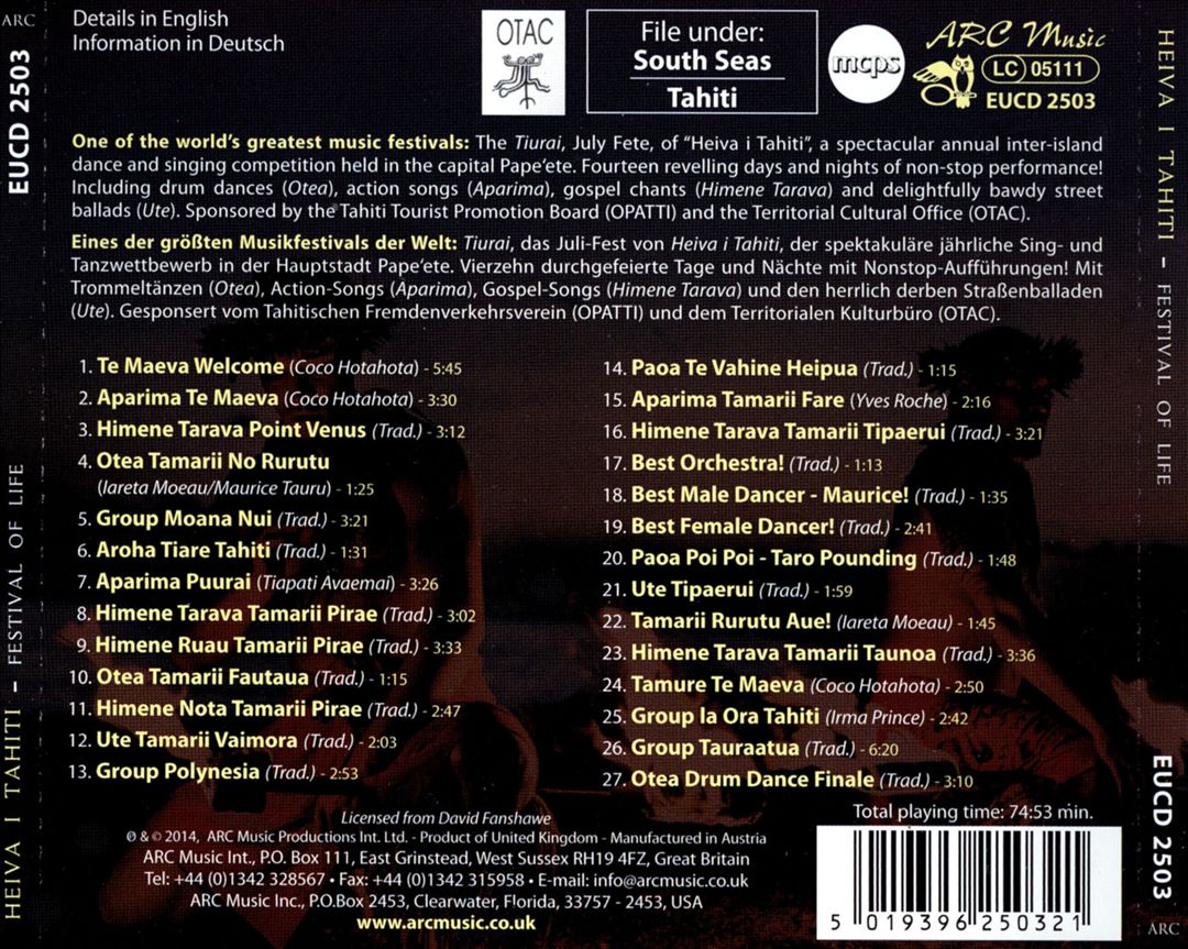 Heiva I Tahiti: Festival of Life cover art