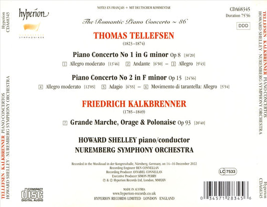 Romantic Piano Concerto, Vol. 86: Tellefsen, Kalkbrenner cover art