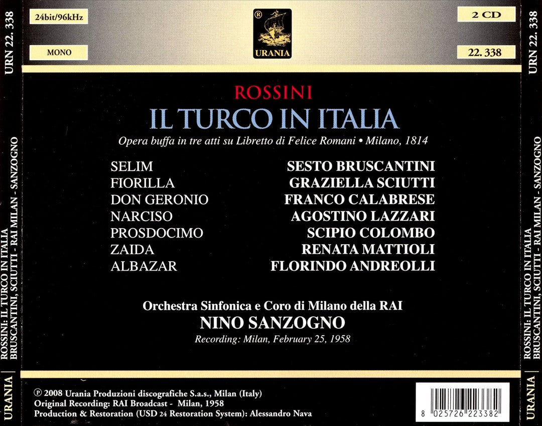 Rossini: Il Turco in Italia cover art