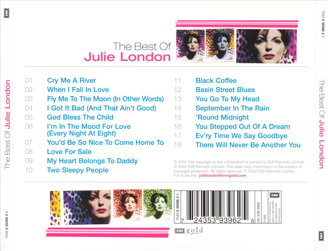 Best of Julie London [UK CD] cover art