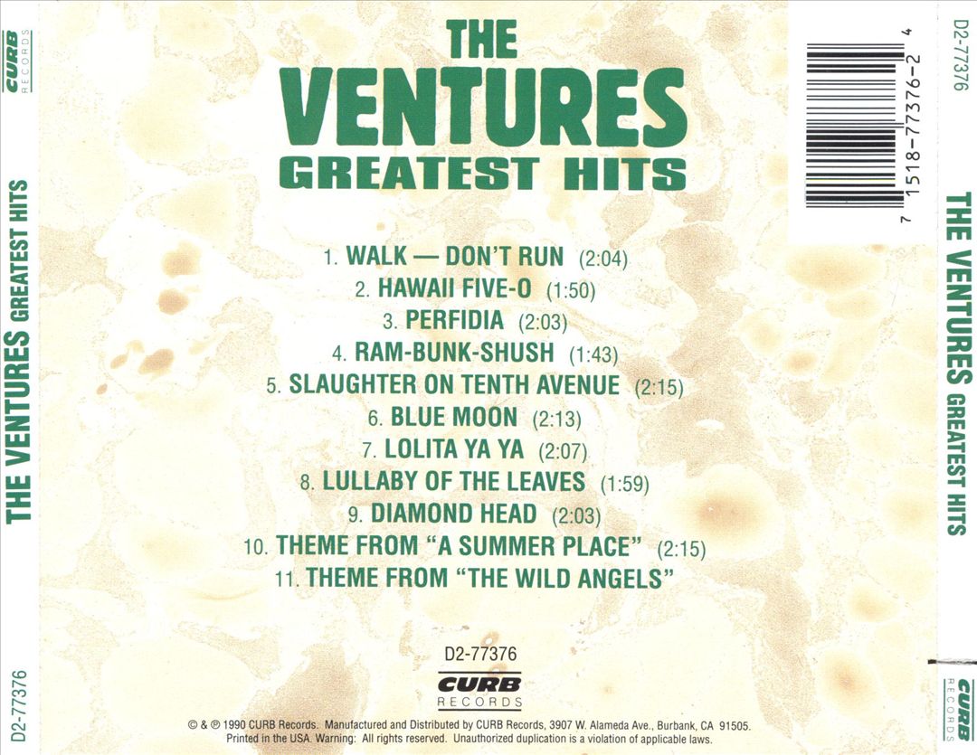 Ventures Greatest Hits [Curb] cover art