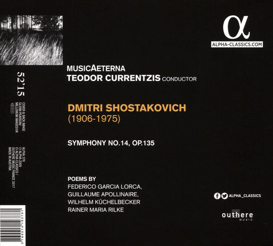 Shostakovitch: Symphony No. 14, Op. 135 cover art