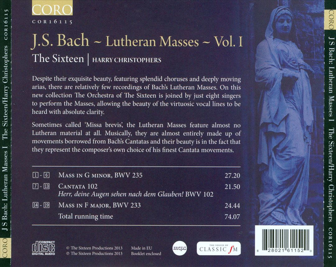 Bach: Lutheran Masses, Vol. 1 cover art