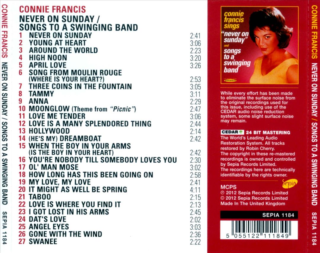 Never on Sunday/Songs to a Swinging Band cover art