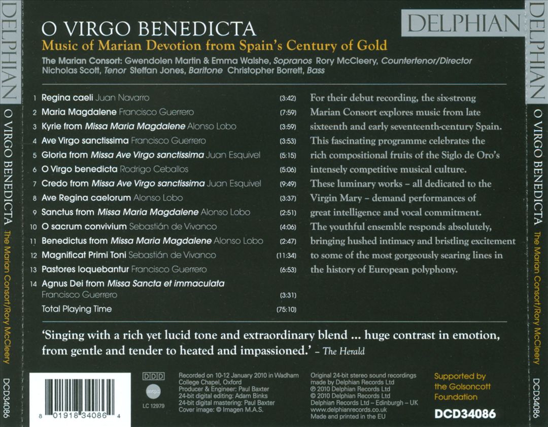 Music of Marian Devotion from Spain's Century of Gold cover art