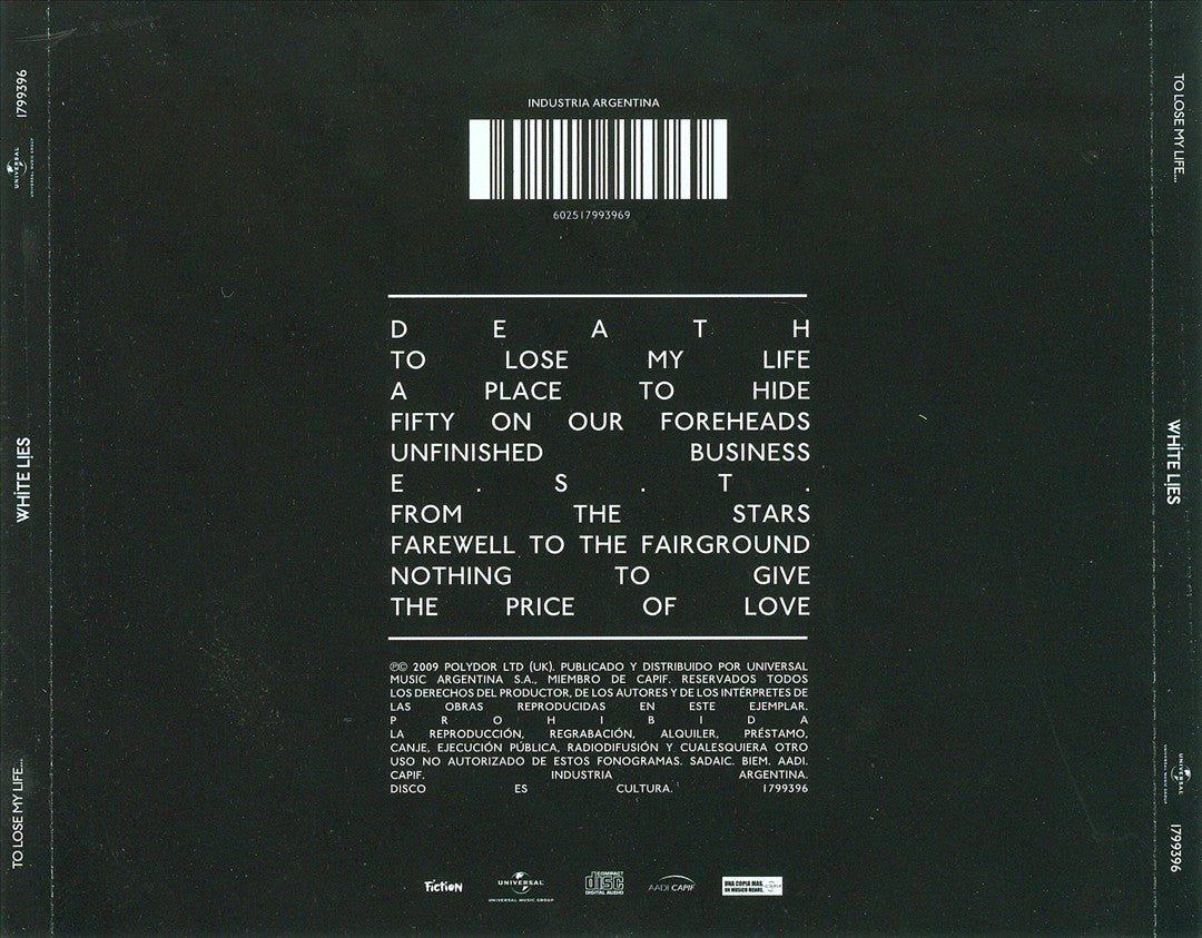 To Lose My Life... cover art