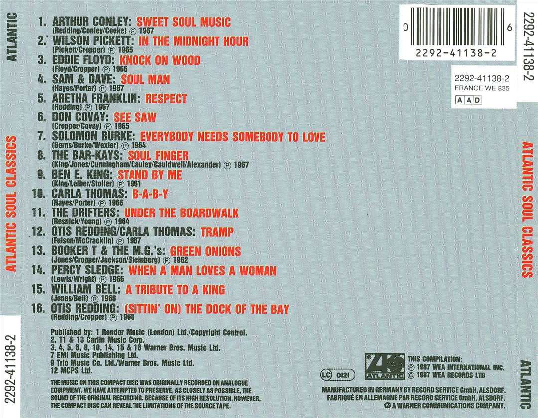 Atlantic Soul Classics [1987] cover art